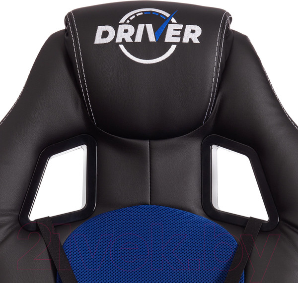 Изображение товара Кресло геймерское Tetchair Driver кожзам/ткань (черный/синий)