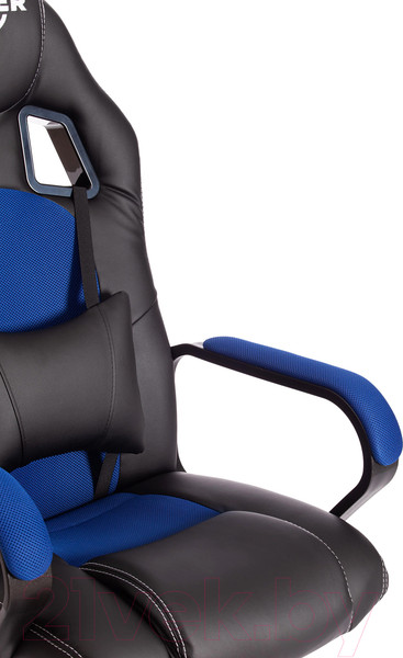 Изображение товара Кресло геймерское Tetchair Driver кожзам/ткань (черный/синий)