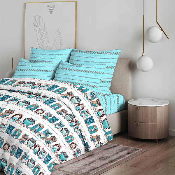 Изображение товара Комплект постельного белья ВАСИЛИСА Совушки 1.5 / 272725