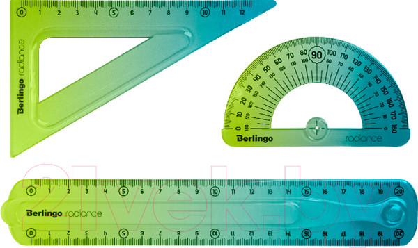 Изображение товара Набор для черчения Berlingo Radiance / RS_10120 (голубой/зеленый)