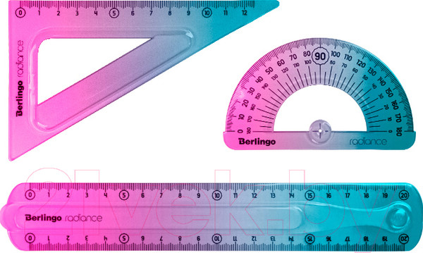 Изображение товара Набор для черчения Berlingo Radiance / RS_10220 (розовый/голубой)