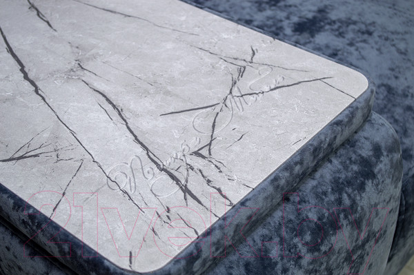 Изображение товара Диван угловой Петрамебель Браво комфорт правый (плюш стил светло-голубой велюр)