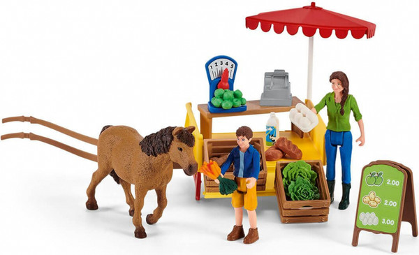 Изображение товара Игровой набор Schleich Мобильный прилавок Солнечный день / 42528
