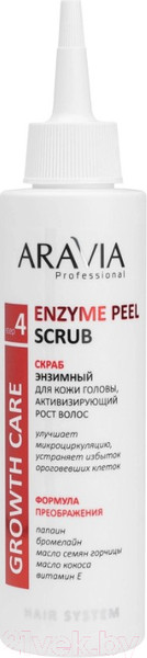 Изображение товара Скраб для кожи головы Aravia Professional Enzyme Peel Scrub Активизирующий рост волос (150мл)