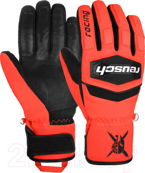 Изображение товара Перчатки лыжные Reusch Worldcup Warrior R-Tex Xt Junior / 6271233-7809 (р-р 4, Black/Fluo Red)