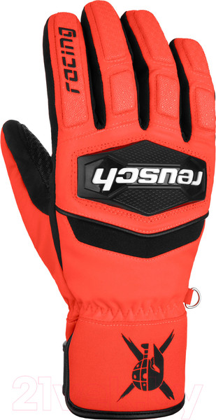 Изображение товара Перчатки лыжные Reusch Worldcup Warrior R-Tex Xt Junior / 6271233-7809 (р-р 4, Black/Fluo Red)