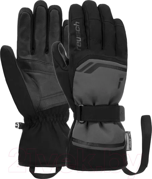 Изображение товара Перчатки лыжные Reusch Primus R-Tex Xt / 6201224-6677 (р-р 8, Frost Gray/Black)