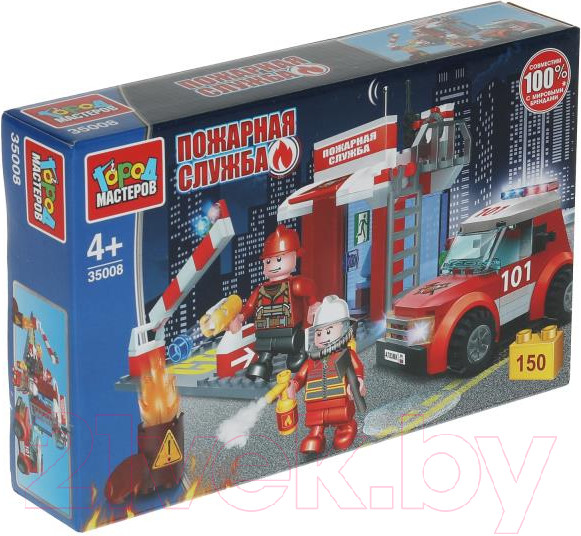 Изображение товара Конструктор Город мастеров Пожарная станция / 35008-KK (150эл)
