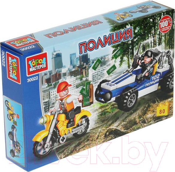 Изображение товара Конструктор Город мастеров Погоня на полицейском багги / 30022-KK (80эл)