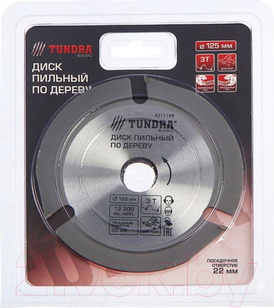 Изображение товара Пильный диск Tundra Дерево 125x22мм 4311139