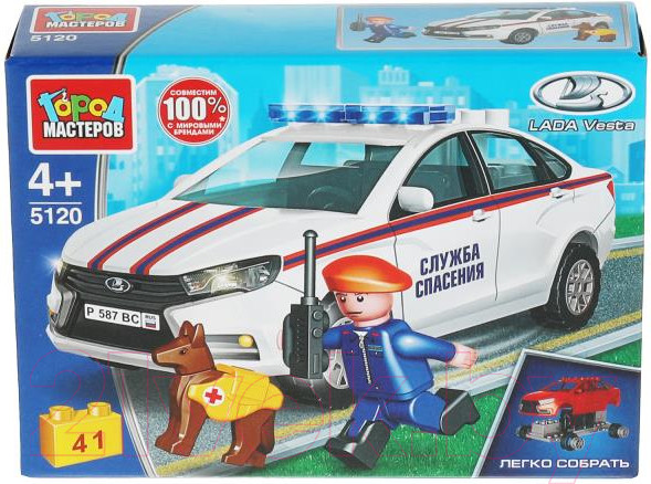 Изображение товара Конструктор Город мастеров Lada Vesta Служба спасения / 5120-KK (41эл)