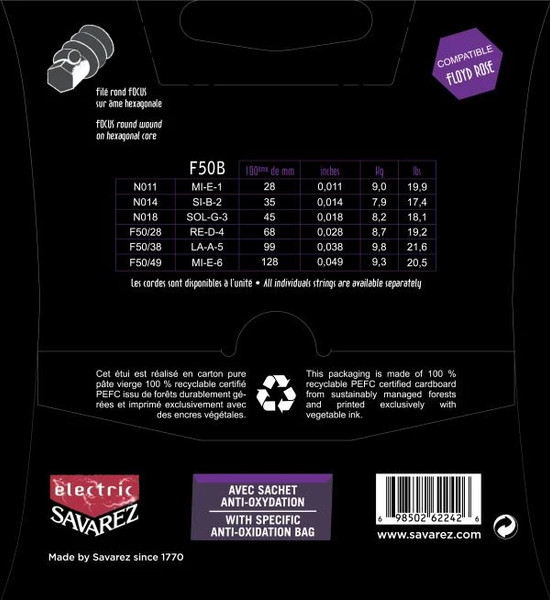 Изображение товара Струны для электрогитары Savarez F50B