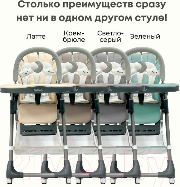 Изображение товара Стульчик для кормления Bubago Amelia / BG 103-2 (Light Grey)