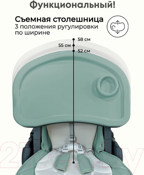 Изображение товара Стульчик для кормления Bubago Amelia / BG 103-3 (Frost Green)
