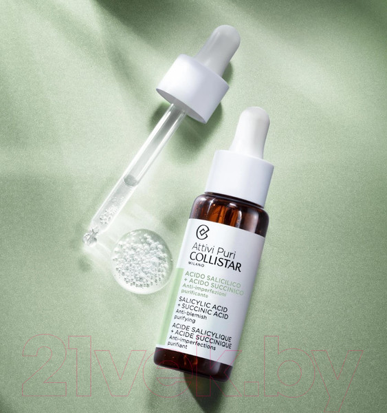 Изображение товара Сыворотка для лица Collistar Attivi Puri Salicylic Acid + Succinic Acid (30мл)