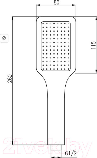 Изображение товара Лейка ручного душа Slezak RAV PS0046CMAT (черный матовый)