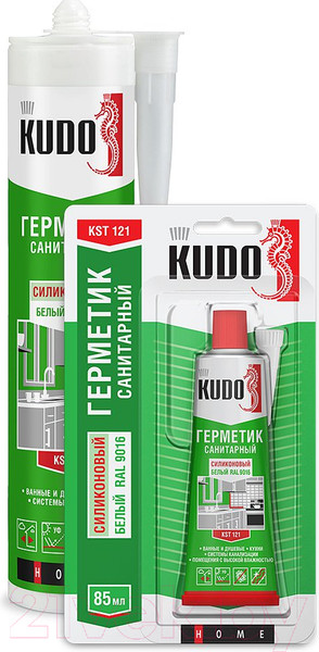 Изображение товара Герметик силиконовый Kudo Санитарный / KSK-121 (280мл, белый)