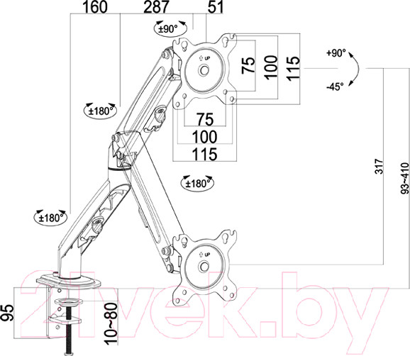 Изображение товара Кронштейн для монитора MasterKron UDT20-C012