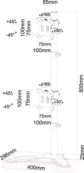 Изображение товара Кронштейн для монитора MasterKron LZT18-T02
