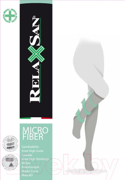 Изображение товара Гольфы компрессионные RelaxSan Microfiber 850М, 140 den, I кл.к. (18-22мм.рт.ст.,р.3, черный)