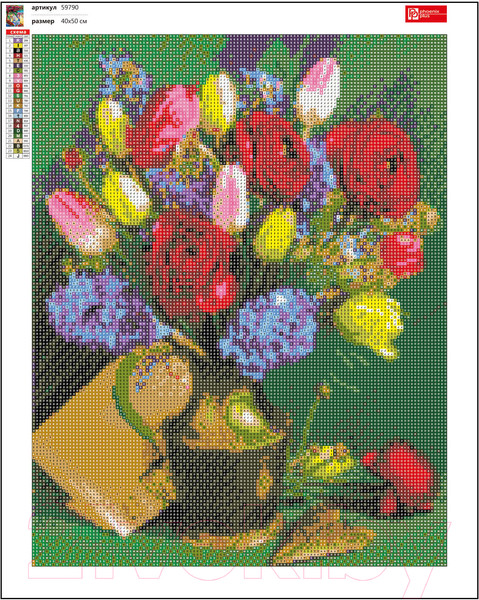 Изображение товара Набор алмазной вышивки Феникс+ Музыка цветов / 59790