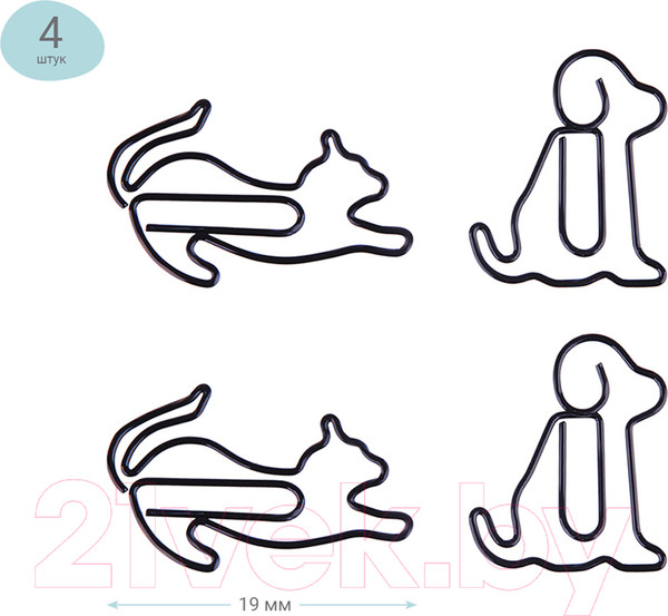 Изображение товара Скрепки Meshu Cat&Dog / MS_41593 (4шт)