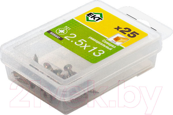 Изображение товара Саморез ЕКТ 2.5x13 / B006842 (25шт, желтый цинк)