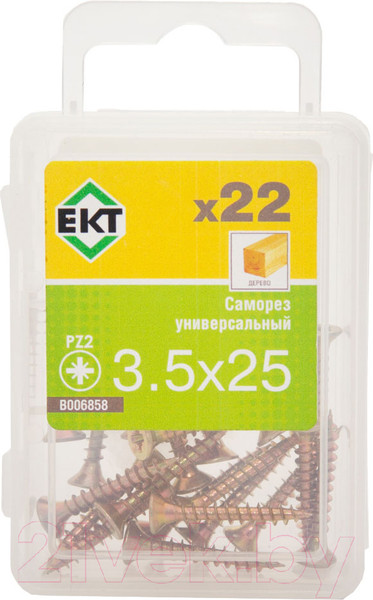 Изображение товара Саморез ЕКТ 3.5x25 / B006858 (22шт, желтый цинк)