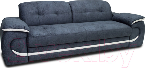 Изображение товара Диван Петрамебель Браво 3-193 раскладной (брабус 17 темно-серый велюр/брабус 15 светло-серый)