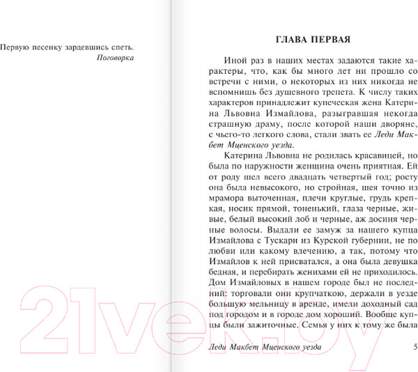 Изображение товара Книга АСТ Леди Макбет Мценского уезда. Эксклюзив: Русская классика (Лесков Н.С.)