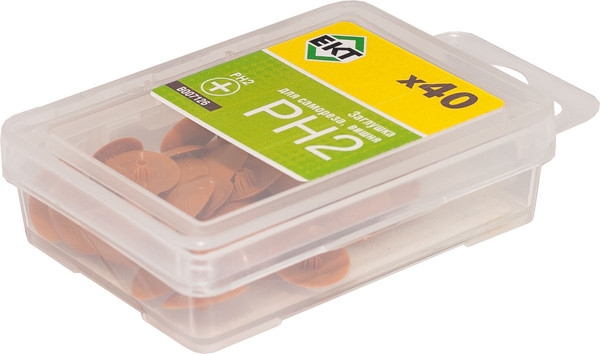 Изображение товара Заглушка декоративная ЕКТ Под саморезы PH2 / B007126 (40шт, вишня)