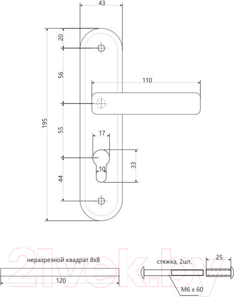 Изображение товара Ручка дверная Apecs HP-55.0601-CR