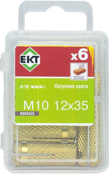 Изображение товара Анкер забивной ЕКТ M10 Латунная B009425 (6шт)