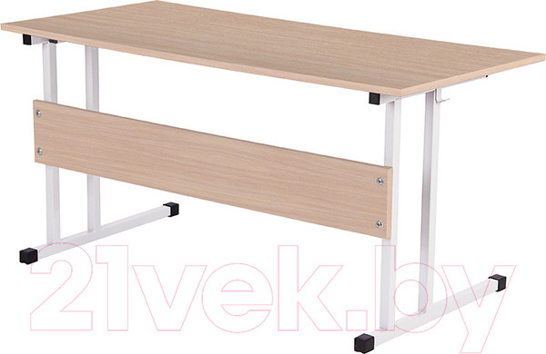 Изображение товара Парта Polini Kids City D2 Ученик 3 группа / 0002596.62 (белый/дуб пастельный)