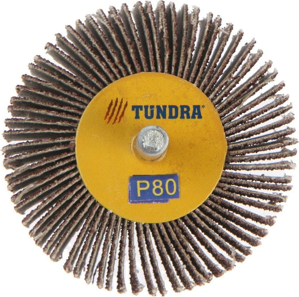 Изображение товара Шлифовальный круг Tundra Лепестковый радикальный 60x20x6мм Р80 / 1875464