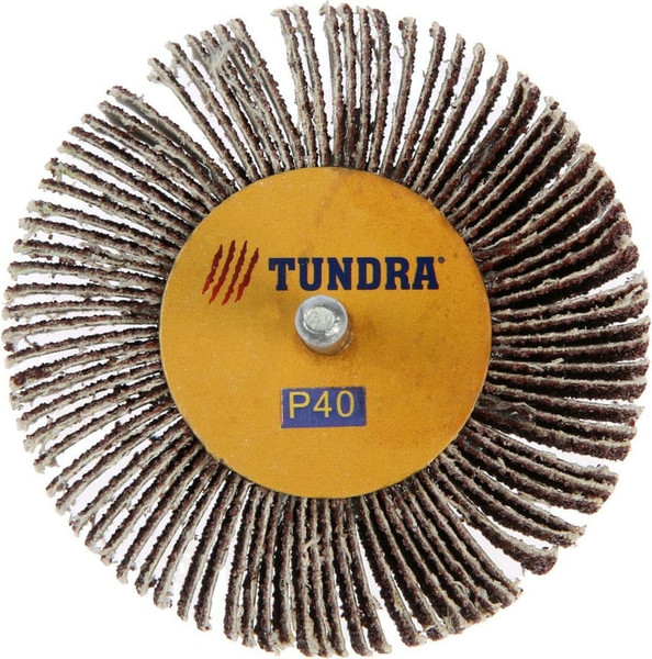 Изображение товара Шлифовальный круг Tundra Лепестковый радикальный 80x30x6мм Р40 / 1875468