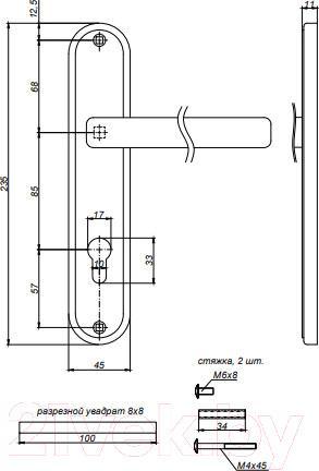Изображение товара Ручка дверная Apecs HP-85.0926-AL-NIS/NI
