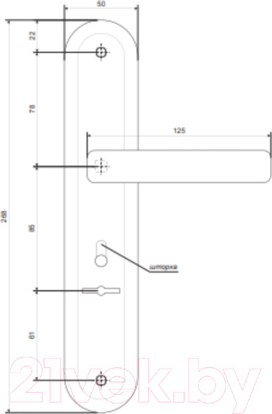 Изображение товара Ручка дверная Apecs HP-85.0423-S-G
