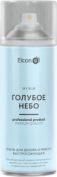 Изображение товара Эмаль Elcon Быстросохнущая для декора и мебели (520мл, голубое небо)