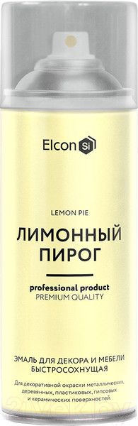 Изображение товара Эмаль Elcon Быстросохнущая для декора и мебели (520мл, лимонный пирог)