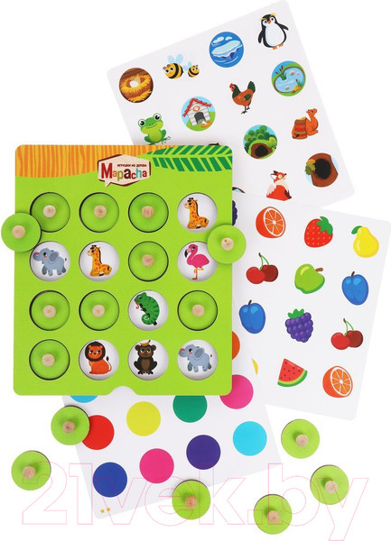 Изображение товара Развивающий игровой набор Mapacha Вкладыши Мемори / 962081