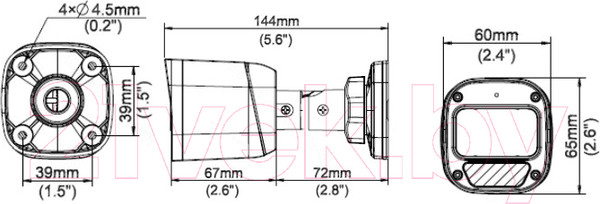 Изображение товара IP-камера Uniarch IPC-B122-APF40 (4.0mm, 2Мп)