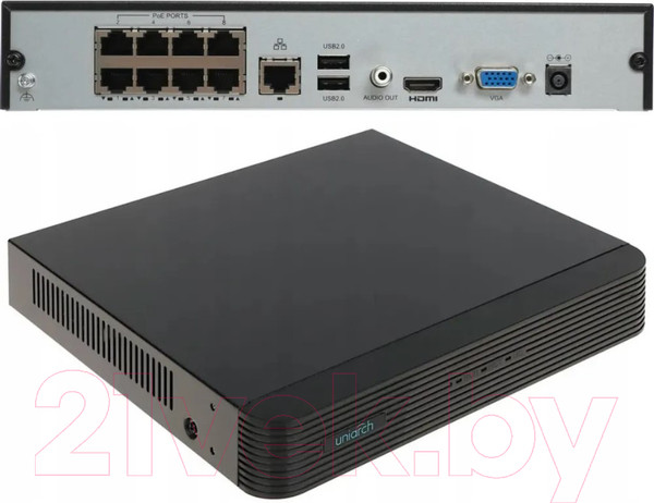 Изображение товара Видеорегистратор наблюдения Uniarch NVR-108E2-P8