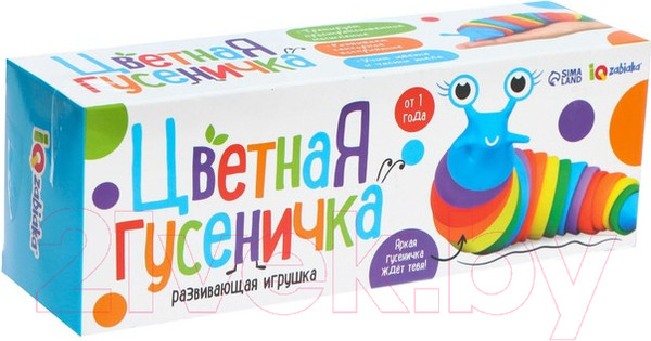 Изображение товара Развивающая игрушка Zabiaka Цветная гусеничка / 9179060