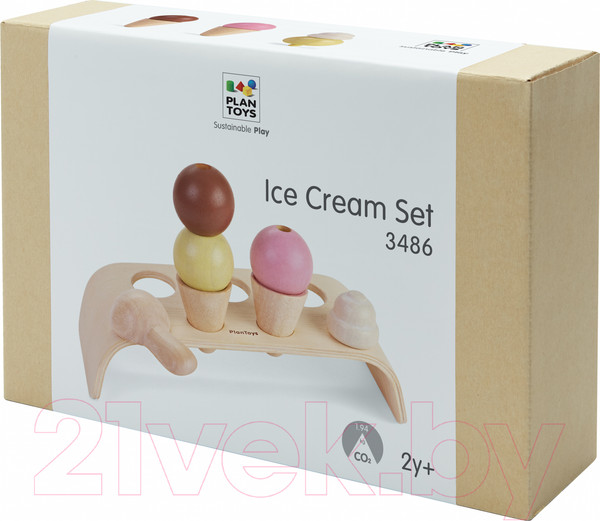 Изображение товара Набор игрушечных продуктов Plan Toys Мороженое / 3486