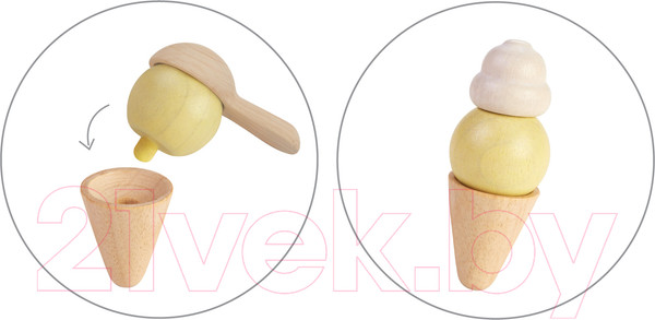 Изображение товара Набор игрушечных продуктов Plan Toys Мороженое / 3486