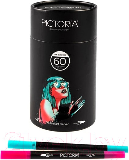 Изображение товара Набор маркеров Pictoria 407887 (60шт)