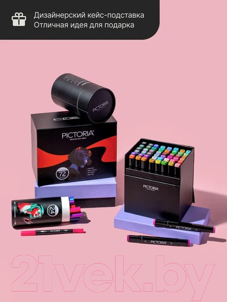 Изображение товара Набор маркеров Pictoria 407887 (60шт)