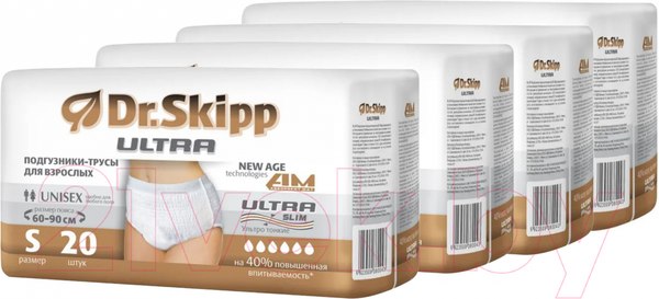 Изображение товара Трусы впитывающие для взрослых Dr.Skipp Ultra S (80шт)