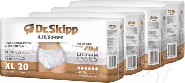 Изображение товара Трусы впитывающие для взрослых Dr.Skipp Ultra XL (80шт)